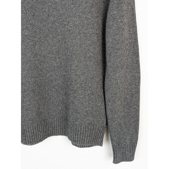 Brooks Brothers Sweater Diamond Cable Knit Merino Wool Gray Preppy Size L - Picture 6 of 10